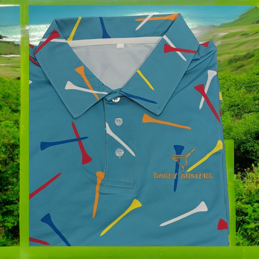 Teal Golf Tee Polo